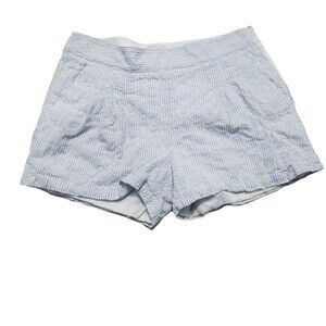 J.Crew Seersucker High Waisted Shorts Sz 2 Women